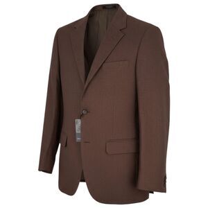 NEW Studiosuits Men's Italian Prato Brown Dobby Linen Jacket Blazer Size 42